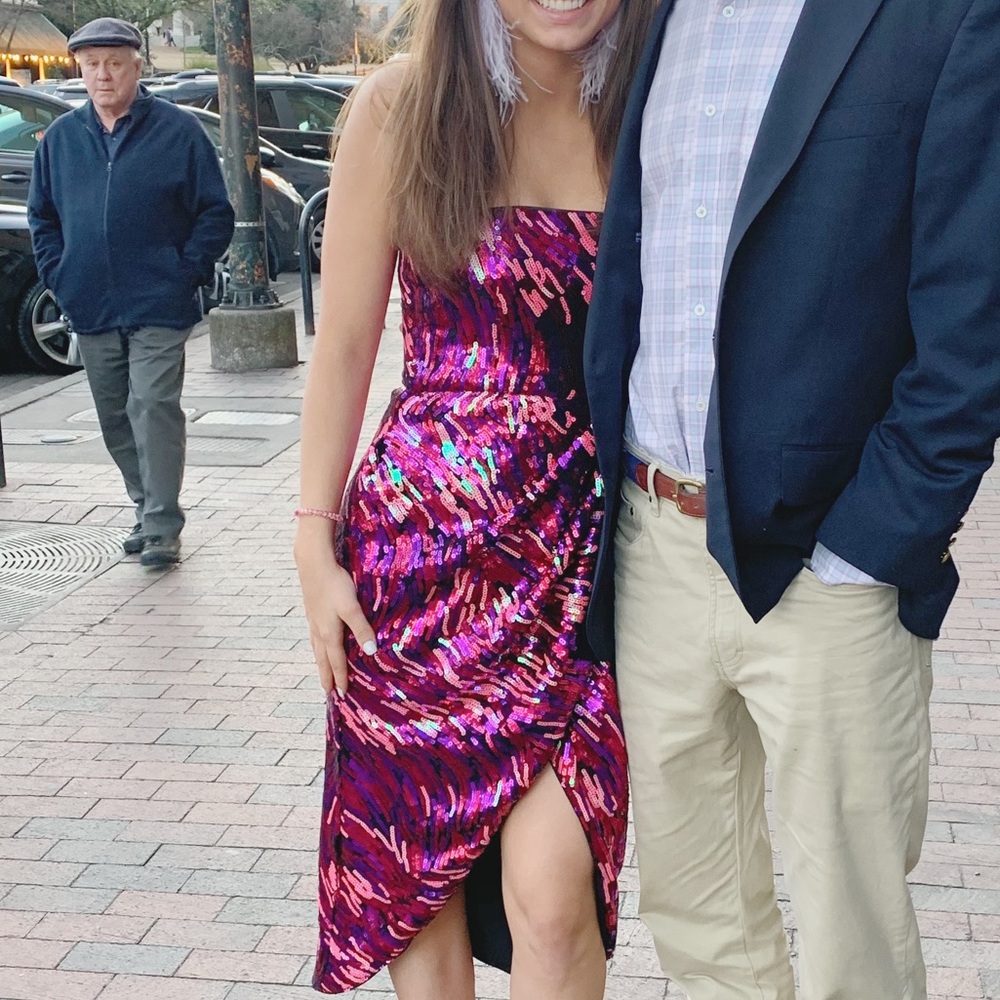 LPA Multicolor Sequin Dress